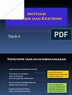 Contoh Motivasi Intrinsik